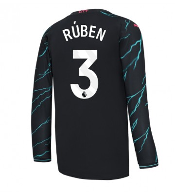 Lacne Muži Futbalové dres Manchester City Ruben Dias #3 2023-24 Dlhy Rukáv - Tretina